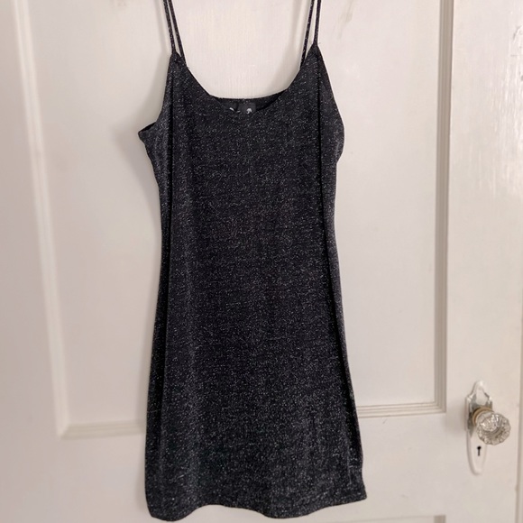 Vintage Dresses & Skirts - Vintage Y2K Metallic Little Black Dress